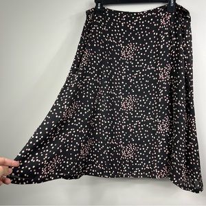 Ellen Tracy for Neiman Marcus 100% silk polka dot skirt with lining Sz 12